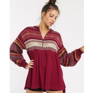 NEW Free People Cabin Fever Thermal Top